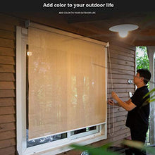 OUPAI Tenda a Vela Roller esterna Ombra tende, Veranda Arrotolare Luce Ombra Filtering Block 90% i raggi del sole, Patio Roller Ombra Tende Grande for Terrazzino Portico Balcone Cantiere 1x1.8m / 3.2x
