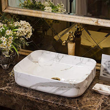 Yxx max -Lavabo Bacino del dispersore di Ceramica del controsoffitto, Art Bacino Recti Hotel Domestica Bathroom Sink (50x40x13.5cm) Lavandino del lavabo