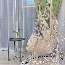 LHAHGLY Hammock Cotone Corda Net Swing Nappe Nappe Stile Appeso Gancio di Sicurezza Camera da Letto Giardino Albero Appendere sedili con Il Trasporto hamac avec Support