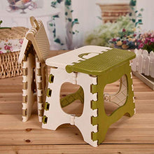 Sgabello portatile in plastica, pieghevole, facile da riporre e pieghevole, per cucina, bagno, WC, roulotte, per bambini, adulti (beige intrecciato)