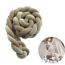 shuxuanltd paracolpi Treccia paracolpi Culla Paraurti a Letto Lungo Cuscino per Nodi Cuscino attorcigliato Lancia Cuscino Cuscino di Velluto 3m,Khaki