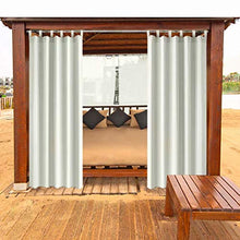 DOMDIL-Tende da Esterno con Velcro, Tende Gazebo Oscuranti e Antimuffe, Perfetta per Giardini e Balconi, 1 Pezzo, 132x305cm, Colore Bianco/Bianco di Crema