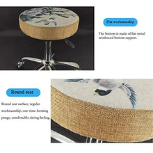Sgabello Girevole, Altezza Regolabile 43-55 cm Girevole 360° per Salone Medico, estetico, Artista, Studio e Uso Domestico,Blue Lotus