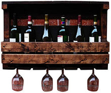 NSYNSY Portabottiglie portabottiglie da Parete, portabottiglie in Legno massello e mensola portabottiglie per Cucina/Bar/Ristorante (Dimensioni: 70 * 42 * 13 cm)