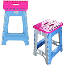 LLOOO Sgabello Pieghevole Alto 45CM Adulto Pieghevole Panca Giardino da Giardino Bagno Pieghevole Passo Sgabello Esterno Portatile