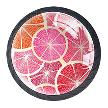 Motivo limone rosso 4 PCS Pomelli per Porta, Pomolo per Mobile, Pomelli per Mobili con Viti, Maniglia per Armadietto, Pomelli per Porta, Pomelli per Cassetti per Porta, Armadio, Cassetto e Credenza