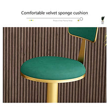 Ljings - Sgabello da bar con design moderno, regolabile, con cuscino in velluto e poggiapiedi, da cucina, colore: Rosa