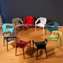 KANULAN Sgabelli Bar Adatti a Sedia Sedia di Ricreazione Plastic Chair Schienale caffè Sedia Curvo Schienale Traspirante griglia negoziazione Chair (Color : Red)