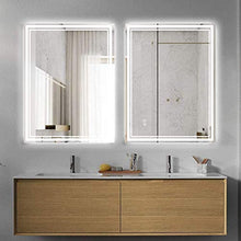 HFFFHA Specchi da Bagno 600 x 800 mm retroilluminato a LED retroilluminato Senza Cornice Specchio da Bagno Luce Specchio per Il Trucco Sensore di Controllo tattile