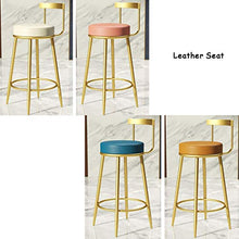 Sgabello Da Bar 65/75 centimetri da pranzo Sedia con seduta in pelle contemporanea Bar Stool colazione Kitchen Bancone sedia con le gambe d'oro for Bar Coffee shop Ristorante Casa Max.carico 200kg