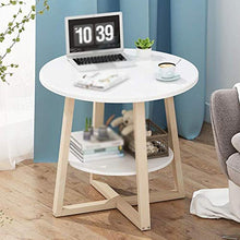 HXF- Divano Tavolino Piccolo Soggiorno Tavolino Tavola Rotonda Tavola Mobile Cremagliera Tavolino Stoccaggio Tavolo Durevole (Color : White, Size : 50 * 60cm)