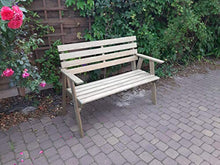 PLATAN ROOM Mobili da giardino in legno di pino 127 cm / 120 cm / 80 cm / 63 cm di larghezza, tavolo da giardino in legno di pino impregnato (panchina con braccioli, 127 cm)
