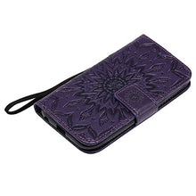 LG K3 2017 custodia,LG K3 2017 cover,goffratura mandala fiori girasole modello PU fold portafoglio in pelle Premium Flip lip Cover in ecopelle carta di credito ID titolari di copertura per LG K3 2017