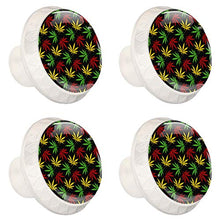 Bunte Palmblätter 4 PCS Pomelli per Porta, Pomolo per Mobile, Pomelli per Mobili con Viti, Maniglia per Armadietto, Pomelli per Porta, Pomelli per Cassetti per Porta, Armadio, Cassetto e Credenza