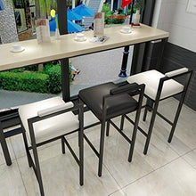 LAMXF Sgabelli da banco in Metallo con Schienale Basso, Sedia da Pranzo da Cucina, Sgabello da Bar Moderno per Cucina da Pranzo, Altezza Seduta: 65 cm / 75 cm - Nero