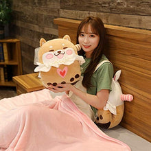 YiXing - Peluche a forma di animali, con motivo a forma di coniglio, orsacchiotto, con coperta, idea regalo