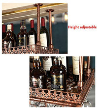 MWyanlan Bottiglia da Vino retrò in Ferro Industriale a Parete Loft | Calice Rack Bar Scaffale sospeso Scaffale Scaffale Portabicchieri Decorazione 24~48 per Ristoranti, Bar-60x35cm Bronzo