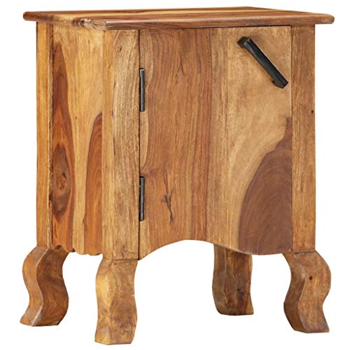 Festnight Mobili Mobiletto Comodini con 2 Cassetti 40x30x50 cmTavolino da Salotto con Scomparto Portaoggetti in Legno Massello di Sheesham Cassettiera da Ufficio