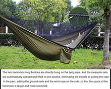 LITIANTIAN-Hammock Amaca Paracadute da Esterno Amaca Anti-zanzara Automatica apribile (Colore: Verde Militare, Misura: 290 × 140 cm)