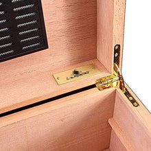 FxsD Cigar Box, Cedar Fodera, Grande capacità a Due Zone 4 Cedar Cigar Humidor con igrometro e umidificatore ## (Color : A)