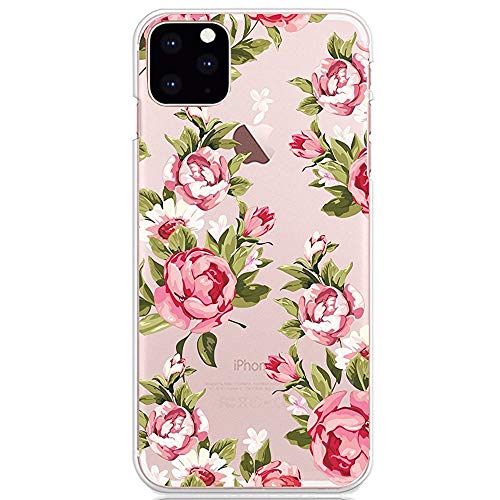 CrazyLemon Cover per iPhone 12 pro, Custodia per iPhone 12 pro protettiva Custodia protettiva per cartoni animati Custodia trasparente in silicone morbido TPU Case - Piccola rosa