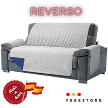 Domum Fodera Per Divano Da 3 Posto Relax, Realizzata in Spagna, Fodera Per Divano e Poltrona, Reversibile e Imbottita, Protezione Per Divano Reclinabile, Fodera Per Poltrona Colore Blu