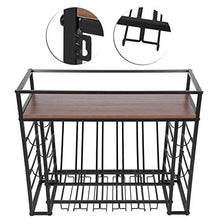 Portabottiglie da parete, portabottiglie industriale a 3 livelli Portabottiglie per bar galleggiante Portabottiglie da parete punk a vapore con portabicchieri per bar in cucina o soggiorno di casa 79