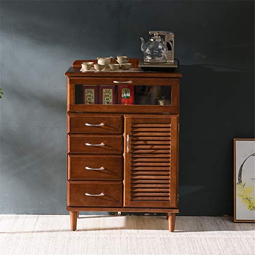 MOMIN Credenza con Cassetti Legno Accent Kitchen Buffet Credenza Ingresso Serve Governo di immagazzinaggio Porte Console per Soggiorno Camera da Letto (Color : Light Brown, Size : 67x35x91cm)