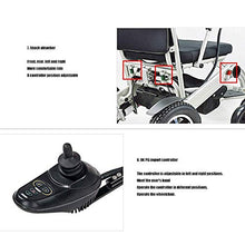 FTFTO Accessori per la casa Sedia a rotelle Multifunzionale Pieghevole Sedia a rotelle elettrica Intelligente Portatile Rotazione del 360% Adatto per: Anziani/disabili (200 W * 2)
