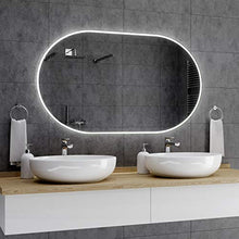 Alasta Specchio Hamburg Illuminazione da Bagno Specchio Controluce LED | 70x50cm | Specchio da Parete Molte Dimensioni | Bianco Caldo | A++