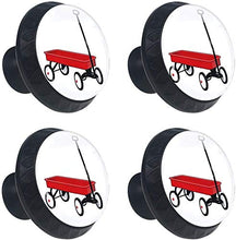 Pull Wagon Trolley Illustration Pomelli per Porta Set di 4 Pomelli per Mobili Manopole per Cassetti Cucina Armadio Vetro
