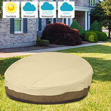 Copertura Per Letto Da Giardino In Rattan, Fodera Di Protezione Per Divano Rotondo, Impermeabile Copertura Per Divano Letto, Copertura Per Mobili Da Esterni, 228 X 83 CM (Beige+Marrone, 420D)