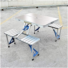 Tavolo da picnic all'aperto Tabella Outdoor Picnic multifunzione Durable Portable Portatile Barbecue Barbecue BBQ Camping in lega di alluminio Pieghevole Tavolo da pranzo All'aperto Picnic Tavolo da p