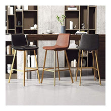 Bar sgabello alto sgabello da bar sgabello con schienale ergonomico sgabello creativo bar sedia di svago sedia della cucina feci colazione cafe bar (Color : Gray)