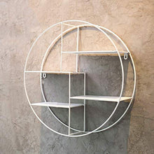 RCLD Una partizione Bianco Rotondo a Parete Display Unit Magazzinaggio Riferimento specifico Taglie Vari for Interni Usi industriali Metallici Perfetto mobili in Ferro