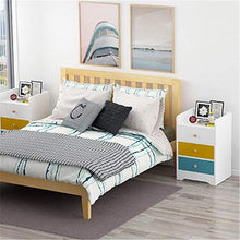 Comodino Comodino con 3 cassetti tabelle Wood End Comodino armadietto Laterale Beige Bianco Arredamento Moderno (Colore : Bianca, Dimensione : 33 * 30 * 59cm)