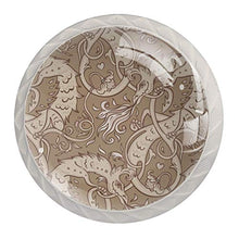 Maniglie per cassetti Manopole per cassetti Manopole rotonde Confezione da 4 per armadietto, cassetti, cassettiere, cassettiere ecc - Drago Sputafuoco