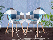 N A to MUEBLES HOME, set di 2 sedie da pranzo moderne in tessuto di lino, poltrone da cucina e bancone, per il tempo libero, ricevimento, soggiorno