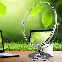 AJH Home Makeup Specchio per Il Trucco da Viaggio con ingrandimento, specchietto per Il Trucco Specchio per Il Trucco Girevole Specchio da Bagno in Stile Cristallo