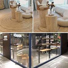 Solido Ceppo di Legno a Forma di Ottomano Ceppaia Tavolino o Sgabello Naturale Woods Poggiapiedi Poggiapiedi Pouf Sedia, per Veranda Giardino Prato Backyard Balcone Appartamento