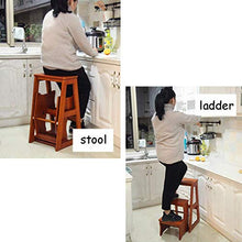 LYQZ Scalette Pieghevoli Sgabelli Sedia per Scale in Legno per Adulti Coperta per casa Giardino Biblioteca 64 Centimetri (Color : C)
