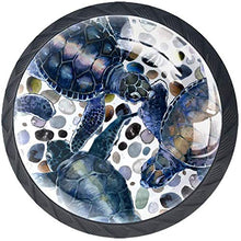 Watercolor Sea Turtle Pomelli per Porta Set di 4 Pomelli per Mobili Manopole per Cassetti Cucina Armadio Vetro