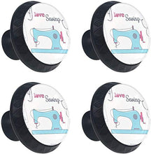 I Love Sewing Set Pomelli per Porta Set di 4 Pomelli per Mobili Manopole per Cassetti Cucina Armadio Vetro