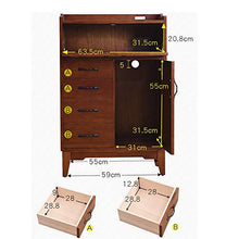 GFBVC Credenza Legno Accent Buffet Credenza Servizio Bagagli Armadio con Porte Ingresso Cucina Sala Console Living Room (Color : Wood, Size : 67x35x103cm)