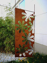 Zen Man 030935-2 - Paravento da giardino in metallo arrugginito, 1 mm, decorazione da giardino, in acciaio INOX, altezza 165 x 50 cm, base = 20 cm