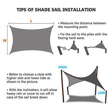 Bluecool Vela Ombreggiante 4X4m Tenda da Sole per Esterno Anti-UV Impermeabile Resistente a Strappi Protezione Solare Facile da Installare per Patio Piscine Giardino, Beige-Bianco
