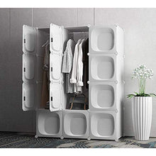 Cassapanche GGJIN Armadio stratificato Bianco Combinazione della Stanza Camera da Letto dello Studente di College Montaggio Semplice Push-Pull Moderna