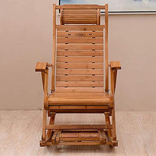 Sedia Lounge Sedia Regolabile Chaise Reclinabile Bamboo Sedia a Dondolo Pieghevole Pieghevole Sedia a Sdraio Portatile per Giardino Prato a Sdraio Backyard