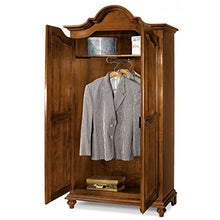 Estense - Armadio 2 Ante Legno MASSELLO L 112 P 46 H 204 Colore Grigio E Bianco - 475AGRIG