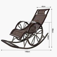 GAXQFEI Sedia in rattan di vimini, PE Rattan Mobili da giardino Mobili Divano Sedia Tessitura W/Poggiapide Lettini Sun Porches Patio Sedile a dondolo, A,C.